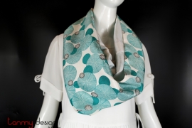 Silk scarf LOUISA-JADE RIVER
